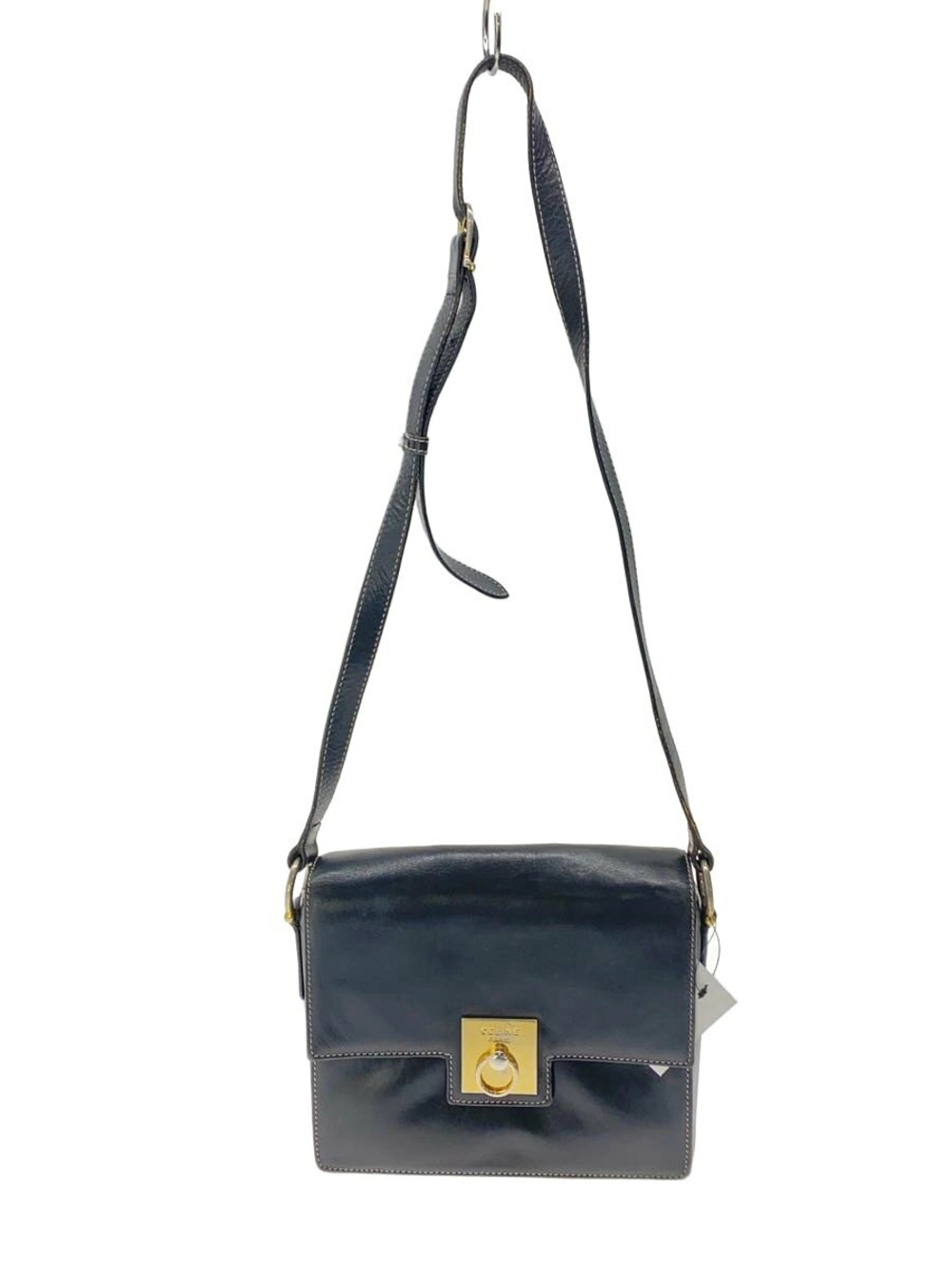 Celine Shoulder Bag Leather Black